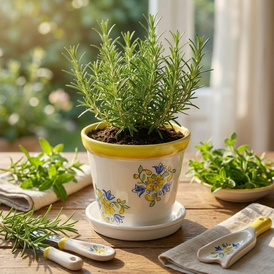 Vaso Grande com Prato Cerâmica Napoli