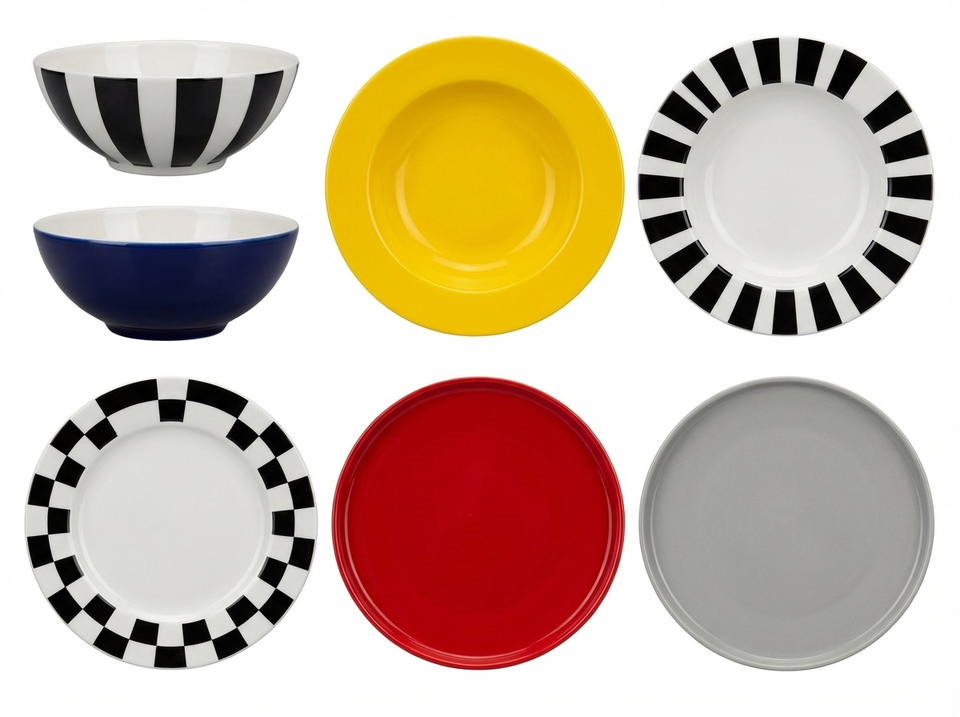 Aparelho de Jantar Mondrian 7 Pçs New Bone China L'Hermitage