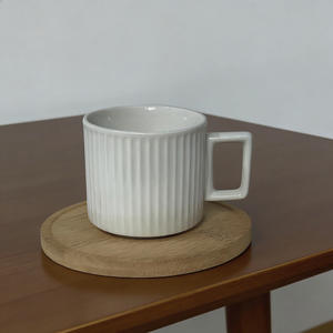 Jogo 6 Xícaras Café Cerâmica Branca Calm 90ml