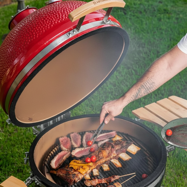 Churrasqueira Kamado Vermelha Artemano Max 27 Polegadas