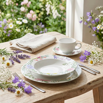 Aparelho de Jantar Cerâmica Faiança Floré 30 peças Alleanza