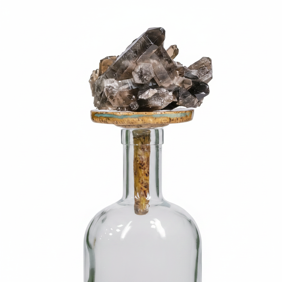 Garrafa Decorativa da Quartzo Fumê Grande