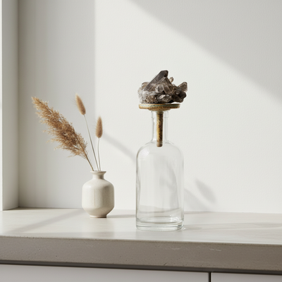 Garrafa Decorativa da Quartzo Fumê Grande
