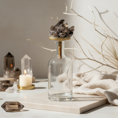 Garrafa Decorativa da Quartzo Fumê Média