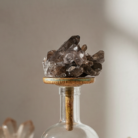 Garrafa Decorativa da Quartzo Fumê Média