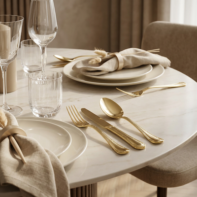 Faqueiro St. James 101 Peças Lace Champagne Gold