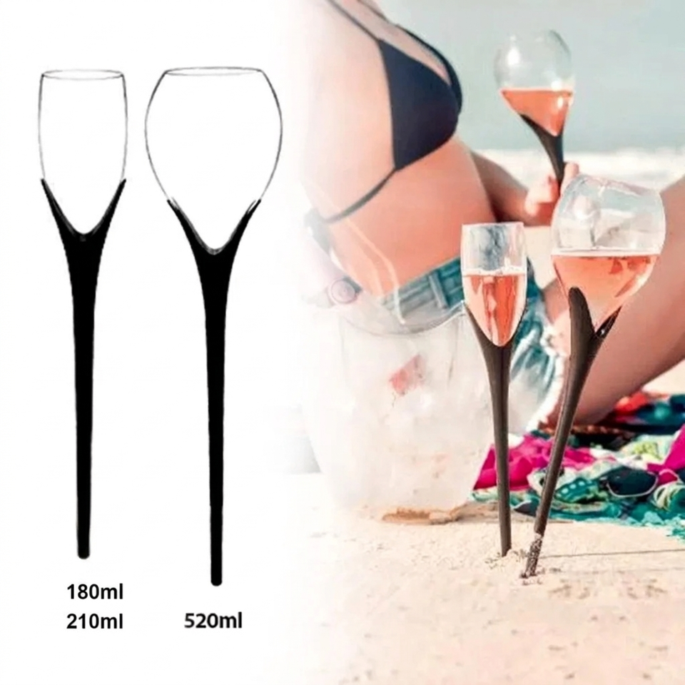 Taça Ocean com Haste Agulha Preta