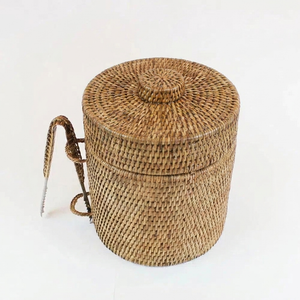 Balde de Gelo em Rattan com Pegador Bahali 20x23cm
