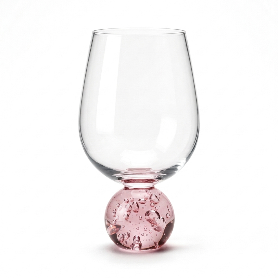 PRÉ-VENDA: Conjunto 6 Taças base Esfera Rosa Sphere 450ml