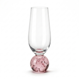 PRÉ-VENDA: Kit 6 Taças Vinho e 6 Taças Champagne Base Esfera Rosa Sphere