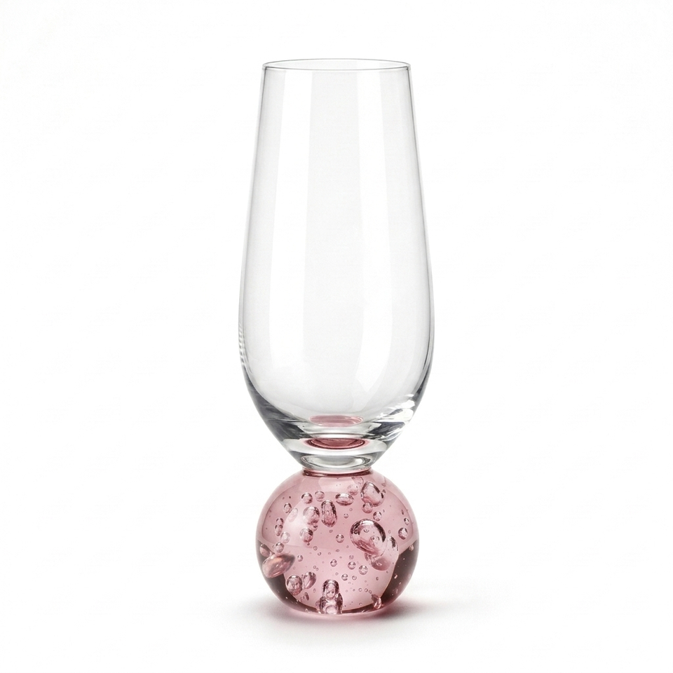 PRÉ-VENDA: Conjunto 6 Taças para Champagne base Esfera Rosa Sphere 250ml