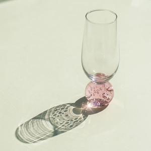 PRÉ-VENDA: Kit 6 Taças Vinho e 6 Taças Champagne Base Esfera Rosa Sphere