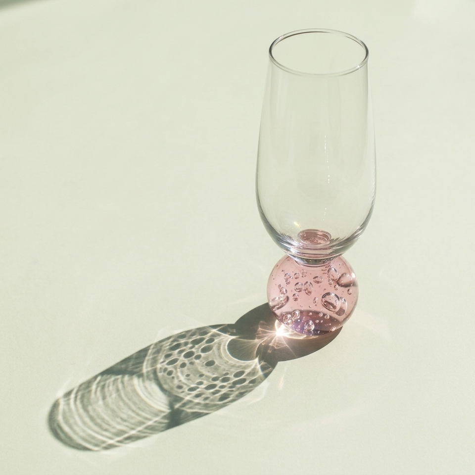 PRÉ-VENDA: Conjunto 6 Taças para Champagne base Esfera Rosa Sphere 250ml