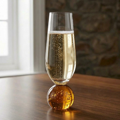 PRÉ-VENDA: Conjunto 6 Taças para Champagne base Esfera Âmbar Sphere 250ml