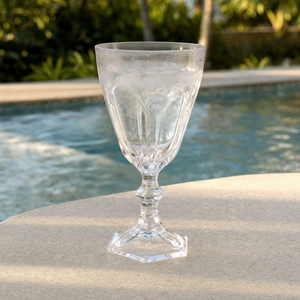 Taça Acrílico Sextavada Transparente 350ml
