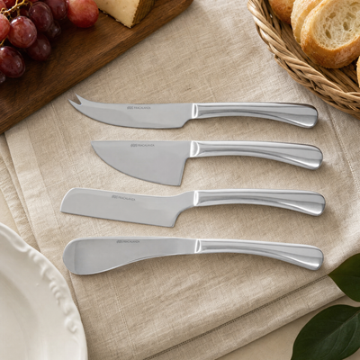 Conjunto 4 Facas para Queijo Lorraine Aço Inox Fracalanza