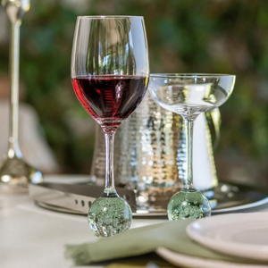 Jogo 6 Taças para Vinho / Água base Esfera Verde Vitrum 445ml