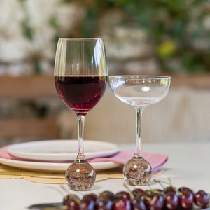 Jogo 6 Taças para Vinho / Água base Esfera Areia Vitrum 445ml