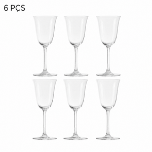 Jogo 6 Taças para Água em Cristal Bohemia Eva 350ml
