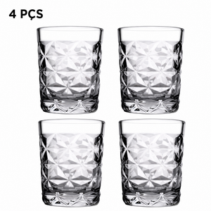 Jogo 4 Copos para Whisky em Vidro Estrella 360ml Pasabahçe
