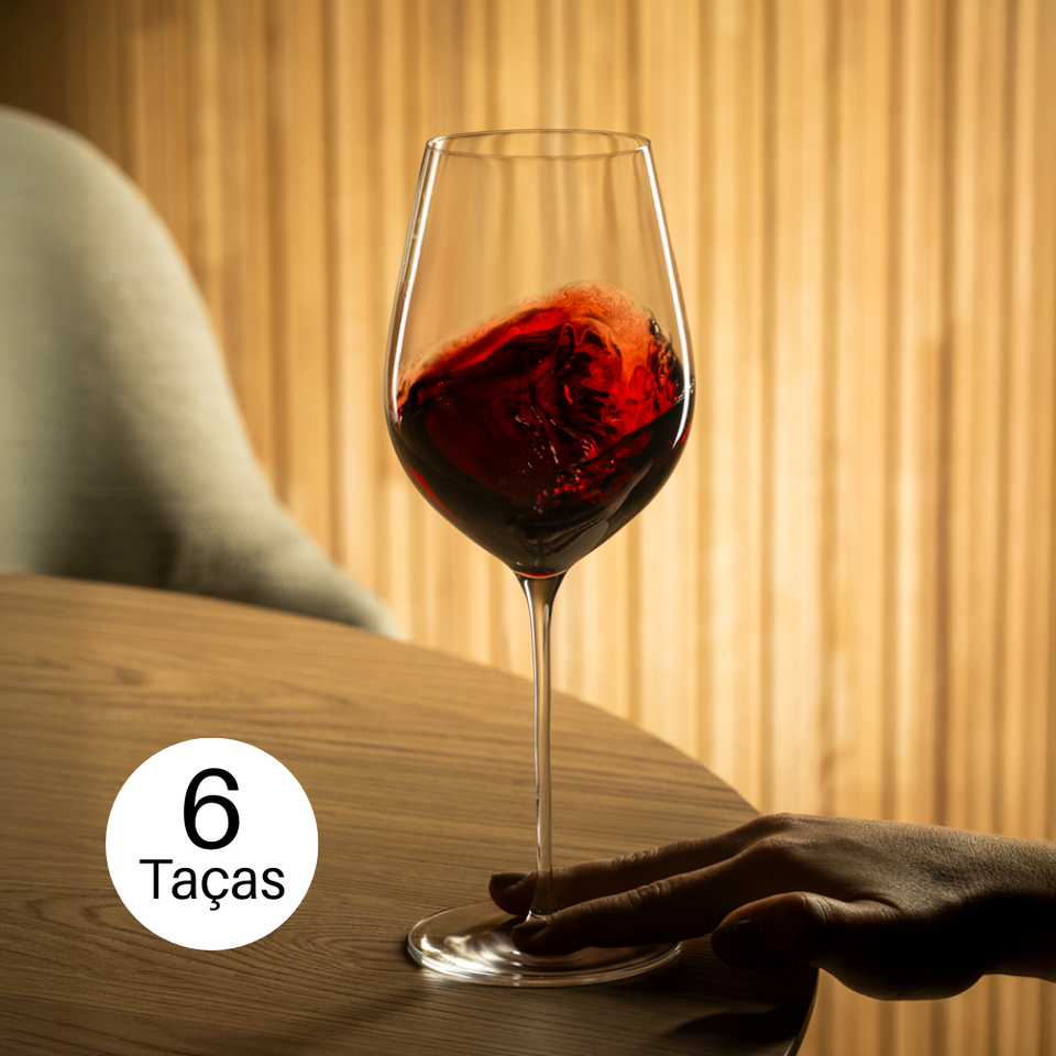 PRÉ-VENDA: Jogo 6 Taças Cristal Vinho Tinto Hommage 600ml Maison Lehmann
