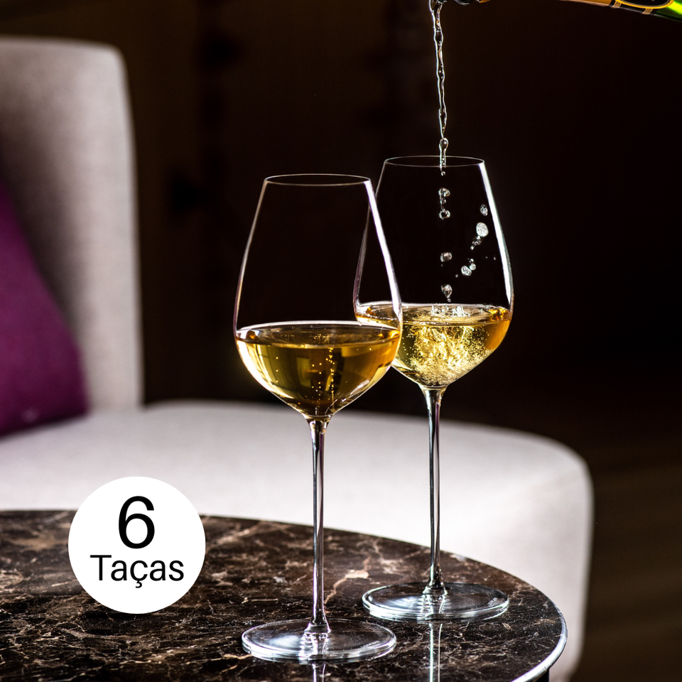 PRÉ-VENDA: Jogo 6 Taças Cristal Vinho Hommage 450ml Maison Lehmann