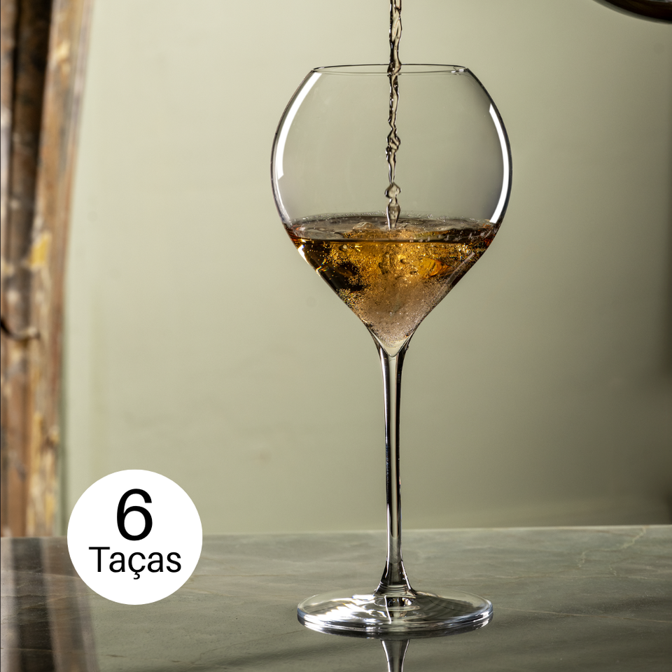 PRÉ-VENDA: Jogo 6 Taças Cristal Vinho Synergie 520ml Maison Lehmann