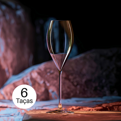 PRÉ-VENDA: Jogo 6 Taças Cristal Champanhe Excellence 210ml Maison Lehmann