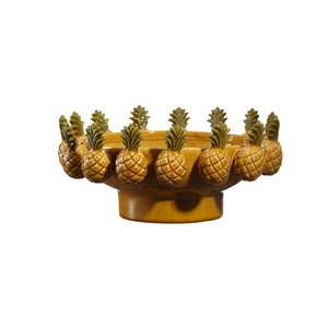 PRÉ-VENDA: Centro de Mesa Abacaxi Pineapple Amarelo 37cm