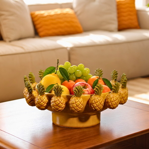PRÉ-VENDA: Centro de Mesa Abacaxi Pineapple Amarelo 37cm