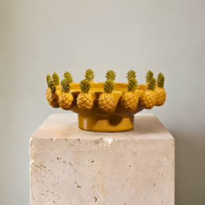 PRÉ-VENDA: Centro de Mesa Abacaxi Pineapple Amarelo 37cm