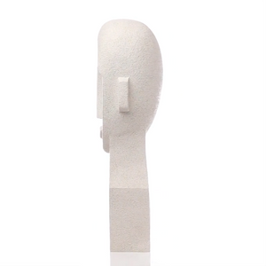 Escultura Face em Poliresina Bege Mart 45x18x12,5cm