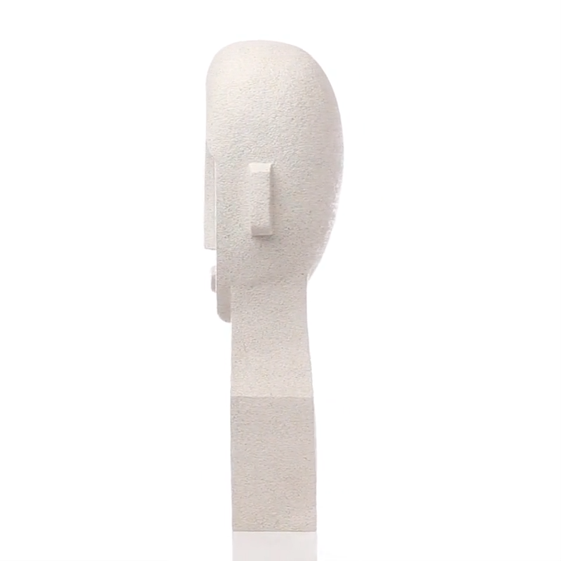 Escultura Face em Poliresina Bege Mart 45x18x12,5cm
