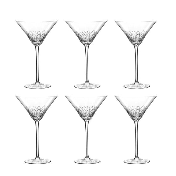 Conjunto de 6 Taças de Cristal para Dry Martini 320ml Strauss