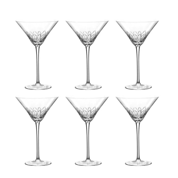 Conjunto de 6 Taças de Cristal para Dry Martini 320ml Strauss