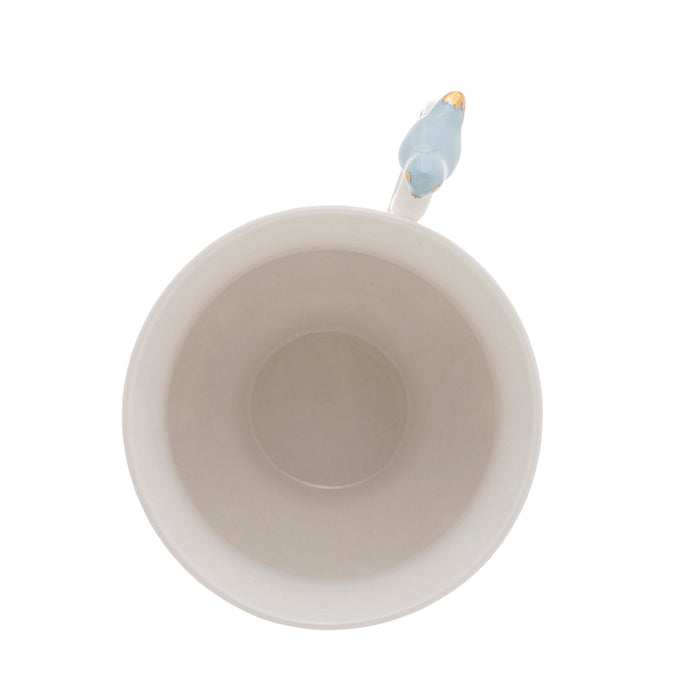 Kit com 4 Xícaras de Chá em Porcelana Birds Colors 200ml