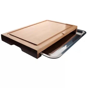 Tábua para Corte em Bambu com Bandeja em Aço Inox 47,5x30x4cm Dynasty
